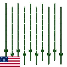 B0drfx9hnm Bavnnro Heavy Duty Garden Steel U-channel Fence Post 5ft - 10 Pack No Dig Lawn Fencing