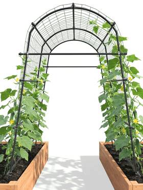 Baxam Bagt-6 7ft Garden Arch Trellis For Climbing Plants Outdoor-heavy Duty Metal Cucumber