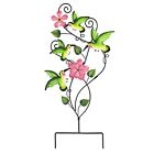 Bayn 30 Inch Hummingbird Garden Stake Decorative Art Metal Wall Decor Trellis Fo