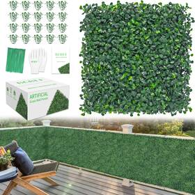 Bcblf Qca-100-ml12-4 10x10inch 12pcs Grass Wall Panels 4 Layers Uv-anti Boxwood Greenery Hedge Wi