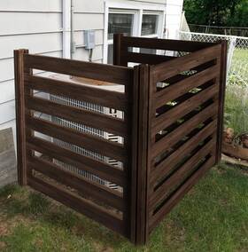 Beimo Zl-0021 Air Conditioner Fence Wood Composter Bin 3 Panels 48 Inch L X W 36 H Privacy