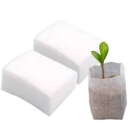 Belit 712297169253 100pcs Nursery Growing Bags Non-woven Fabric 4.2 Inch X4.2 White