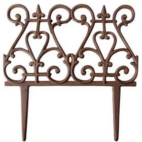 Bestnest Ps19-cp Bulk Buy Of 12 Esschert Design Scroll Garden Fence Pieces Rust 11 Inch H