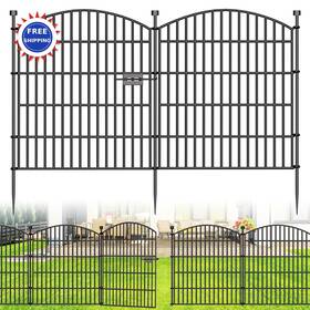 Bilibompa Sgdwl-32in-15ps Decorative Garden Fence 32 In X 35.4 Ft With Gate 15 Pack Panels Outdoor Yard