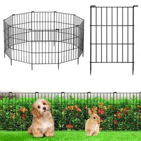 Bilibompa Wl-1219 10 Panels Animal Barrier Fence - No Dig Rustproof Metal Garden 17in Hx10.8ft L
