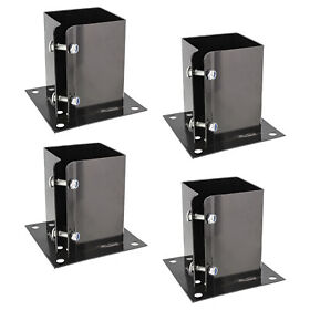 Bisupply No Dig 4x4 Post Anchor Square Bracket 1pk Bolt Down Base Wood Po