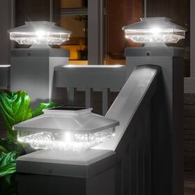 Ztd-1 Bitpott Bright Solar Post Lights 6 Pack 3-in-1 4x4/5x5/6x6 Fence