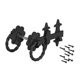 B5612003 Bja Trading T/a Birkdale Sales 5612003 Ornamental Ring Gate Latch 8 Inch 200mm Black Durable Dull