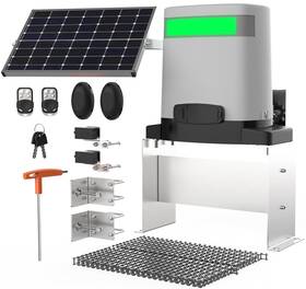 Me-go-600-cs1 Bl Tezeit 1400lb Solar Sliding Gate Opener Automatic Chain Drive Motor