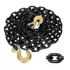 Blackhorseracing Hm3596 Grade 80 Log Chain 5/16ftft X 14 Ft With Tow Grab And Slip Hooks