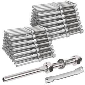 Blika B0bfgw14dn 100 Pack 1/8 Inch Cable Railing Swage Threaded Stud Tension End Fitting Termin