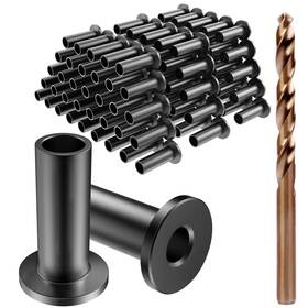 Bl021-120-b Blika 120 Pack Black Stainless Steel Protector Sleeves For 1/8 Inch 5/32 Or 3/16