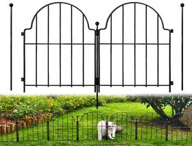Blingluck Dzfgf10 Garden Fence 22 In H X 27.5 Ft L Arched Rustproof Metal No Dig Garde
