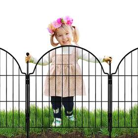 Blingluck Wl005 6 Panels No Dig Decorative Garden Fence 25in H X 12.2ft L Animal Barrier