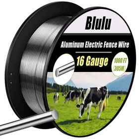 Blulu B0dmd4dl77 1000ft 16-gauge Aluminum Electric Fence Wire For Garden And Farm