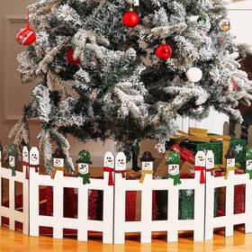 Blulu Zj-blulu-3254 6 Pieces 12 Inch Christmas Tree Gate Snowman Fences For