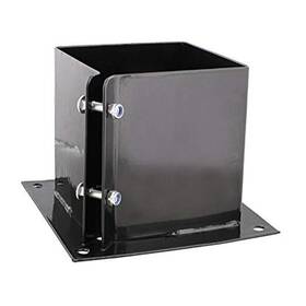 Bobs Industrial Supply 800147 No Dig 6x6 Post Anchor Square Bracket 1pk - Bolt Down Base Wood