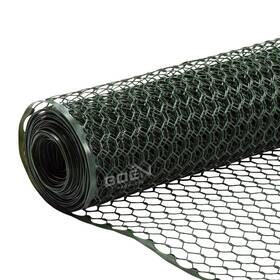 Boen 367877920580 - Plastic Hex Chicken Wire Mesh Temporary Fence Roll 4ft X 50ft Green
