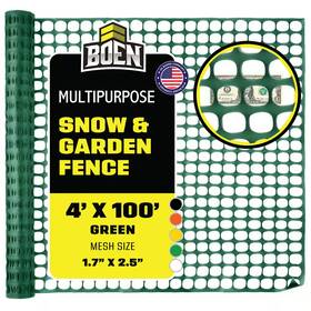 Boen 445021387380 4 Ft. X 100 Green Construction Snow/safety Barrier Fence