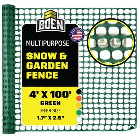Boen 744759637659 4 Ft. X 100 Green Construction Snow/safety Barrier Fence