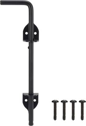 Boodvon 445004948928 12 Inch Cane Bolt Gate Drop Rod Heavy Duty Hardware Ground Latch For