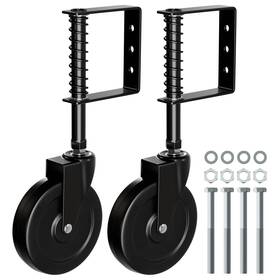 Boodvon Bv-nobrake-bk-5-2 5 Inch Heavy Duty Gate Caster Spring Loaded Wheels Wheel With