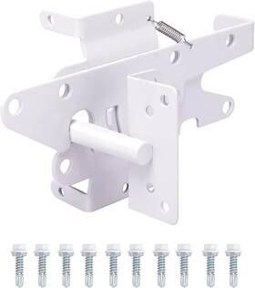 Bordersmover 711181690583 Heavy Duty Gate Latch Post Mount Automatic Self-closing Latc
