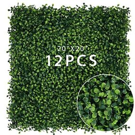 Boxwood Panels 12 Pieces Green Grass Backdrop Wall 20 X 20inch Artificial