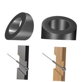 Bozxye Bo-b-cr60 30 Pack Stainless Steel 25 35 Degree Black 3/8 Inch Angle Washers Pcs-