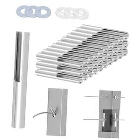 Bozxye Bo-cr07 30 Pcs 1/8 Inch Invisible Cable Terminal Railing Toggle Anchor Pcs- Silver