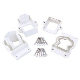 Branded 313042016046 Armorguard Deluxe White Plastic Stair Rail Hardware Kit Fiberon Exterior Branded 313042016046 Armorguard Deluxe White Plastic Stair Rail Hardware Kit Fiberon Exterior