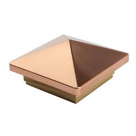 Branded 313087981958 4 Inch X Verona Copper High Point Pyramid Post Cap
