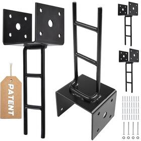 Branded 313103073056 Pack U Shape Post Anchor 4 Inch X Base For Concrete Galvanized