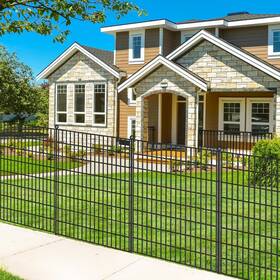 Branded 445040747790 5 Panels No Dig Garden Fence With Gate 40 In H X 12.1 Ft L Metal
