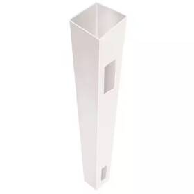 Branded 73014885 Fence End/gate Post 5 In X 7 Ft White Pre-routed Vinyl Durable Uv Protected