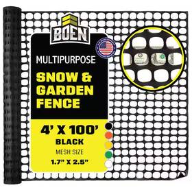 Sf-4104 Branded 4 Ft. X 100 Black Construction Snow/safety Barrier Fence