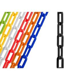 U2351 Branded Plastic Safety Chain 2inx100ft Black Uvresistant Outdoor Barrier Link Heavy-duty
