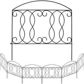 Brave Snail Gf2201 Decorative Fence 24in X 12ft 6 Piece Metal Garden Extra Thi