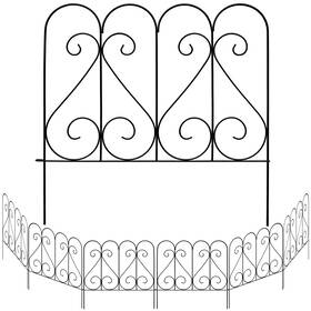 Brave Snail Gf2202 Garden Fence 24in X 12ft 6 Piece Outdoor Decorative Metal E