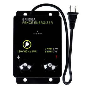 Briidea B089q2671g 2-mile Electric Fence Energizer 5000v 0.1j Wild Animal Prevention 8 Acre