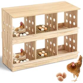 Rry-briwooody-1267 Briwooody Wooden Chicken Nesting Boxes 6 Compartments For