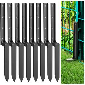 Brriy 774351323384 Heavy Duty Fence Post Repair Kit - 2-4-6-8 Pack Stakes For Broken/tilted Post