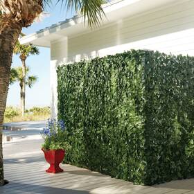 Brylanehome 196392031897 39 Inch Faux Greenery Privacy Screen - Green