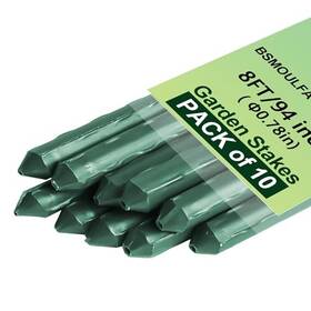 Yyg240 Bsmoulfa Garden Stakes 8ft Metal Plant 8 Feet For Gardening And Pack Of 10