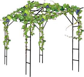 Bukliyn Stptj-2 Grape Vine Trellis Size 78.8 78.5 59 Inches Large Garden Arch