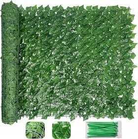Bybeton 744759677037 Artificial Ivy Privacy Fence Screen - 40 Inch X 120 Uv-anti Fake Leaves Vin