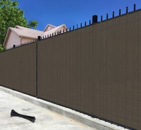 Bynbbur Byfs0650bw 6ft X 50ft Privacy Fence Screen Brown Net Fencing 90% Blockage Windscreen Mesh Sha