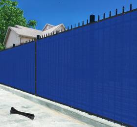 Bynbbur Byfs13e0620bl 6ft X 20ft Blue Privacy Fence Screen Net Fencing 95% Blockage Windscreen