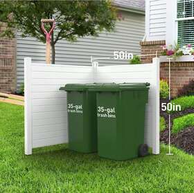Chph84001 Caprihom 2 Face Vinyl Privacy Fence 50 Inch X50 Air Conditioner/trash Can Enclosure