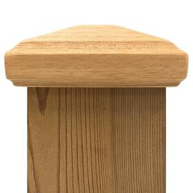 Cap-tradpy358 Captiva 3.5 Inch X Wood One-piece Slip Over Post Cap - Traditional Pyramid One-pie
